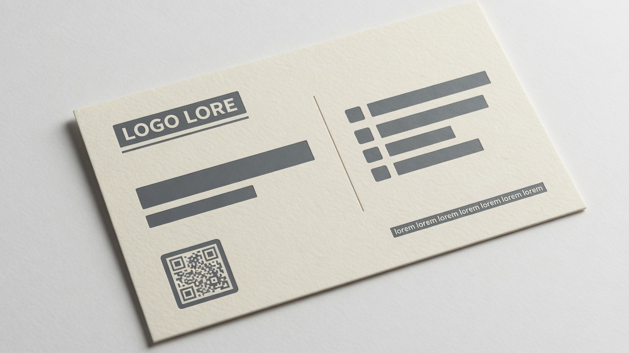 Business card layout with clear information hierarchy