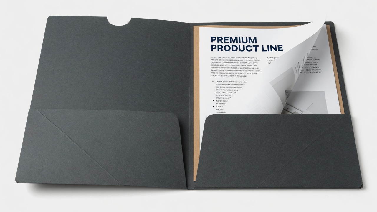 Printed stationery suite on a table